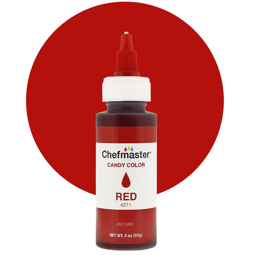 Red Liquid Candy Color - 2 ounce By Chefmaster - NY Cake | Cake Decorating & Baking Supplies