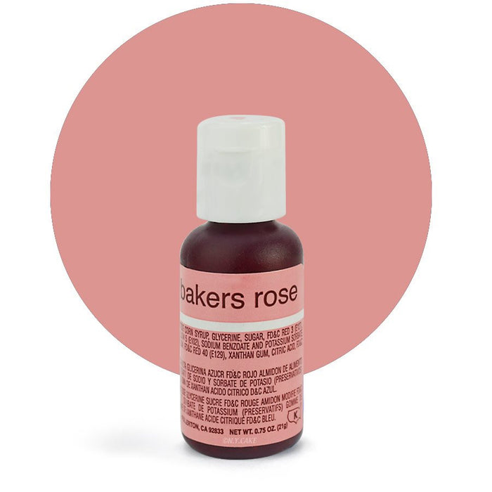 Bakers Rose Liqua-Gel Color - .70 ounce By Chefmaster - NY Cake | Cake Decorating & Baking Supplies