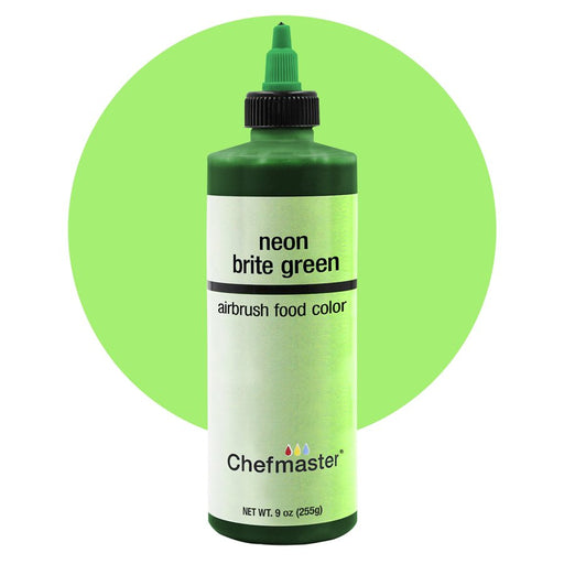 Neon Brite Green Airbrush Color 9 Ounce By Chefmaster - NY Cake | Cake Decorating & Baking Supplies