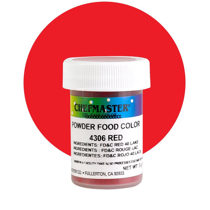 Red Powder Candy Color By Chefmaster 3 grams - NY Cake | Cake Decorating & Baking Supplies