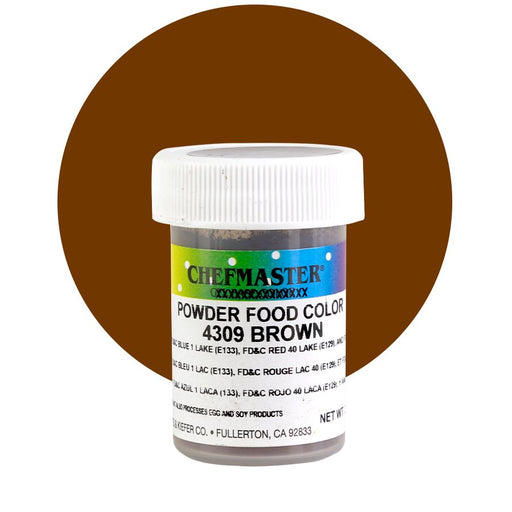 Brown Powdered Candy Color By Chefmaster 3 grams - NY Cake | Cake Decorating & Baking Supplies