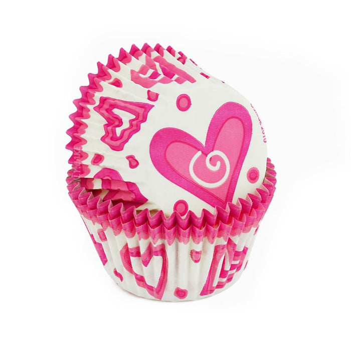 Happy Hearts Standard Cupcake Baking Cup Liner -Pack of 32 - NY Cake | Cake Decorating & Baking Supplies