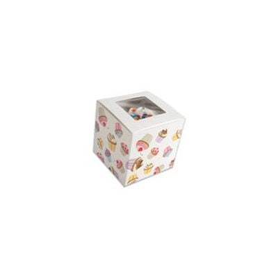 Cupcake Standard Cupcake Box 3" x 3" x 3" w/ Square Window - NY Cake | Cake Decorating & Baking Supplies