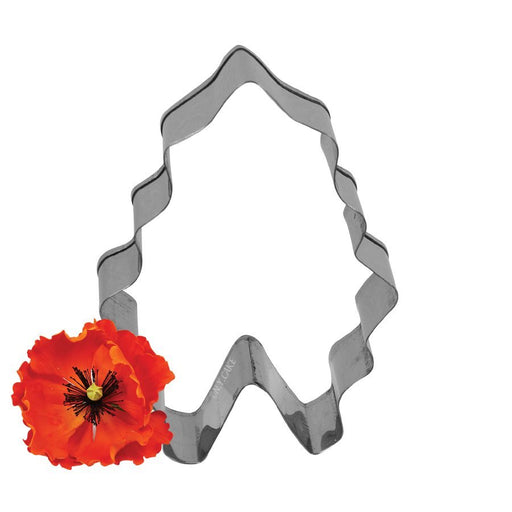 California Poppy Leaf Cutter 3 1/4 x 2 1/4 inch by James Rosselle for gum paste and fondant