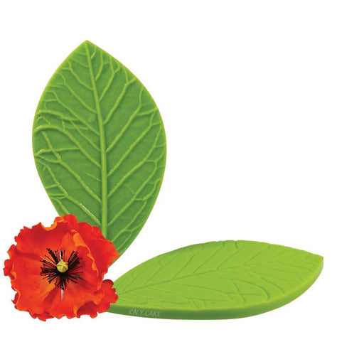 California Poppy Leaf Veiner set of 2 by James Rosselle for gum paste and fondant sugar flower decorating