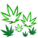 Set of 3 cannabis leaf cookie cutters for cookies, fondant, gum paste, brownies and cake decorating by NY Cake®.