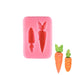 Carrot silicone fondant mold for creating detailed carrot decorations for cakes, cupcakes, chocolates, cookies, and Easter desserts