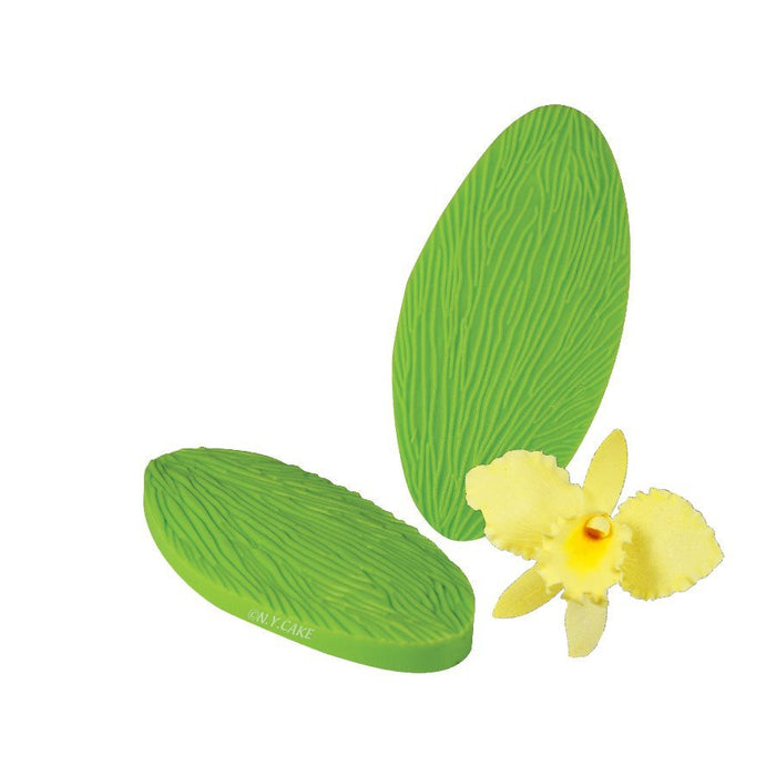 Cattleya Orchid Leaf Veiner set of 2 for realistic gum paste and fondant sugar flower leaves
