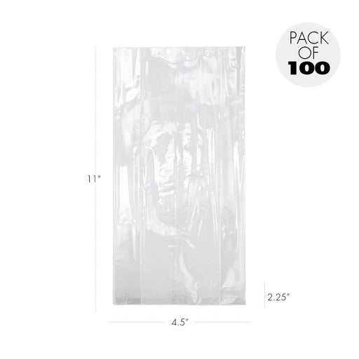 gusset cellophane bags 4.5x2.25x11
