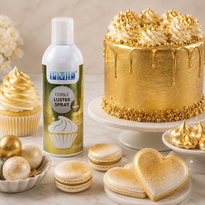 PME Gold Edible Lustre Spray Food Color – 400 ml