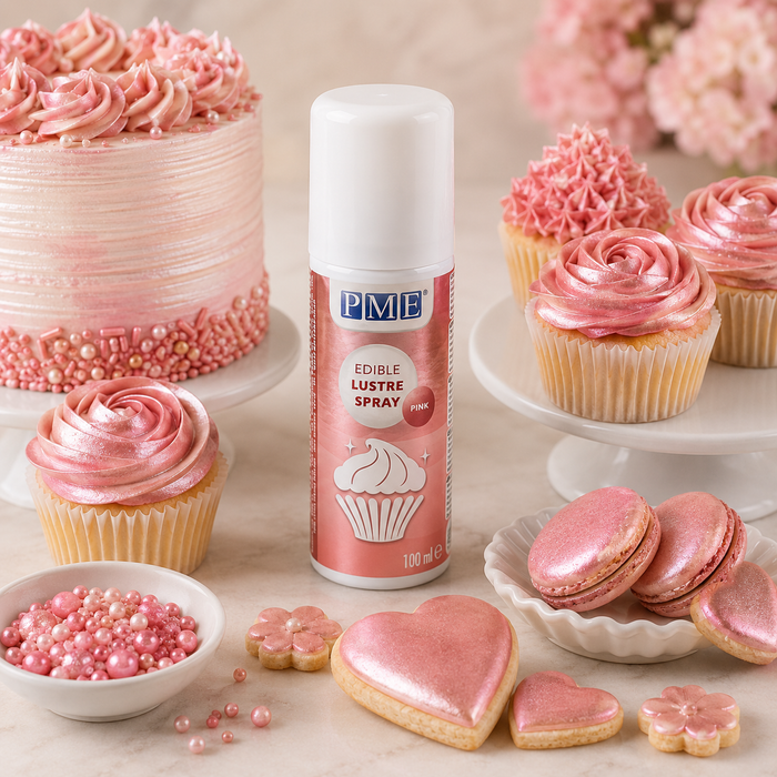 PME Pink Edible Lustre Spray Food Color – 100 ml