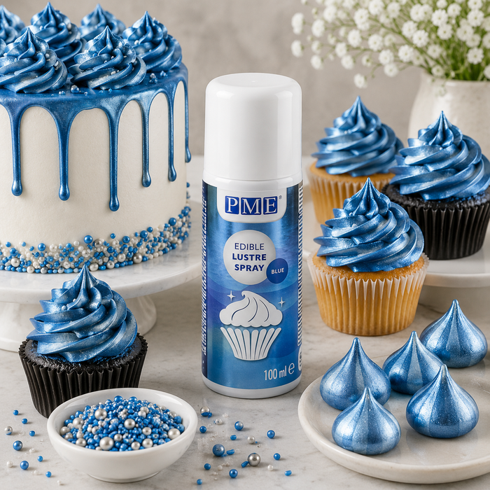 PME Blue Edible Lustre Spray Food Color – 100 ml