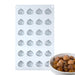 24-cavity silicone baking mold for making chestnut-shaped chocolates, mini cakes, candies and Thanksgiving desserts.