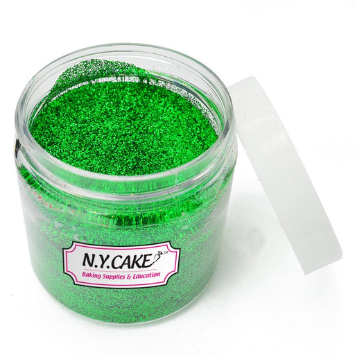 Christmas Green Disco Glitter Dust 2 oz jar for cake decorating