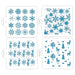 4-piece Christmas stencil set for cakes cookies cupcakes and macarons