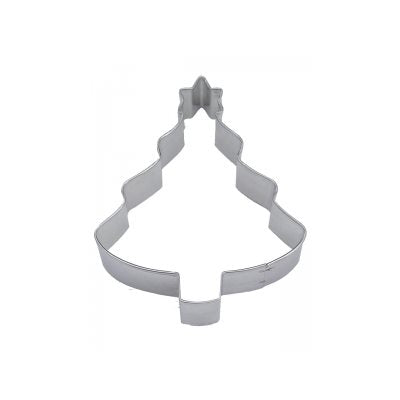 Christmas tree with star cookie cutter 4 inch tinplated steel