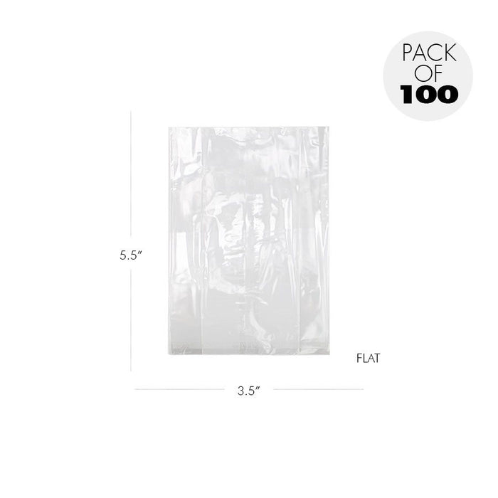 Food-safe clear cellophane bags 3 1/2 x 5 1/2 inch pack of 100 made in USA
