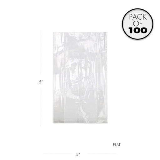 Clear Cellophane Bags 3" x 5" | Food Safe 100 Pack
