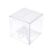 Pack of 25 clear 3 x 3 x 3 inch plastic cupcake boxes with Pop & Lock bottoms for cupcakes, cookies, candy, gifts, and party favors.