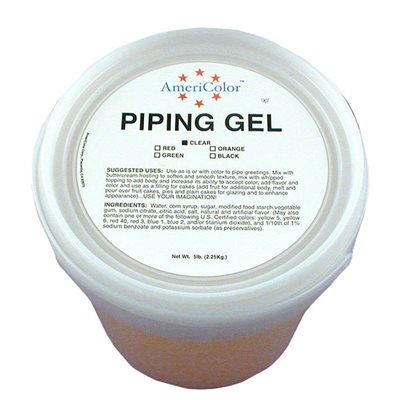 Clear piping gel 5 lb bulk container for cake decorating and writing
