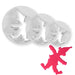 Clown plunger cutter set with three sizes for fondant, gum paste, cookies, cupcakes, birthday cakes and cake decorating.