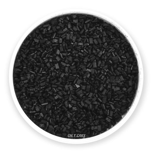 Black coarse sugar crystals for cake decorating