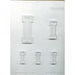 Letter I chocolate candy mold with multiple alphabet letter sizes for personalized chocolates and cake decorating