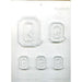 Letter Q chocolate candy mold with multiple alphabet letter sizes for personalized chocolates and cake decorating