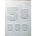 Collegiate Number 5 chocolate candy mold with large, medium and small varsity-style number cavities