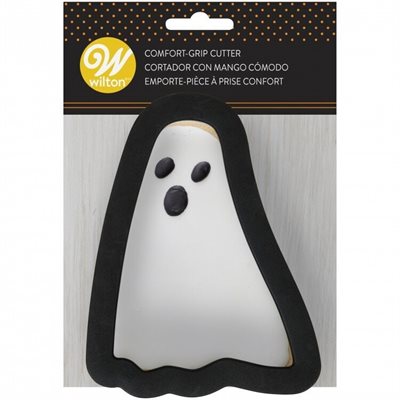 Wilton Comfort Grip 5-inch ghost cookie cutter for Halloween cookies, fondant and spooky party treats.