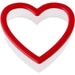 Wilton 3 inch heart-shaped cookie cutter with red comfort grip for Valentine's Day cookies and baking