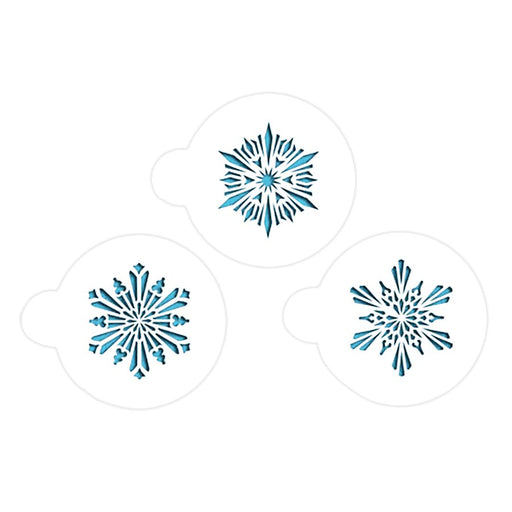 NY Cake Crisp Snowflakes set of three 3 inch mini decorating stencils