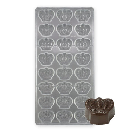 Crown 24-cavity polycarbonate chocolate mold for candy and chocolate making