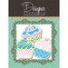 Cupcake stencil and cookie cutter decorating set with cupcake designs