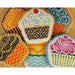 Decorated cupcake cookies made with cupcake stencil and cookie cutter set