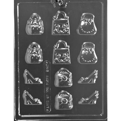 Small Purses and High Heel Shoes Chocolate Candy Mold - NY Cake | Cake Decorating & Baking Supplies