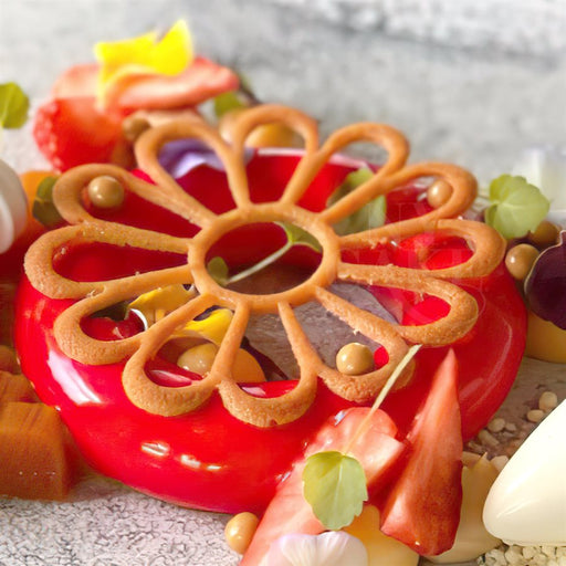 lace tuile silicone mold floral cake decoration