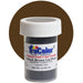 TruColor Dark Brown natural gel paste food coloring for buttercream, fondant, cakes, cookies, chocolates, macarons, and dessert decorating.