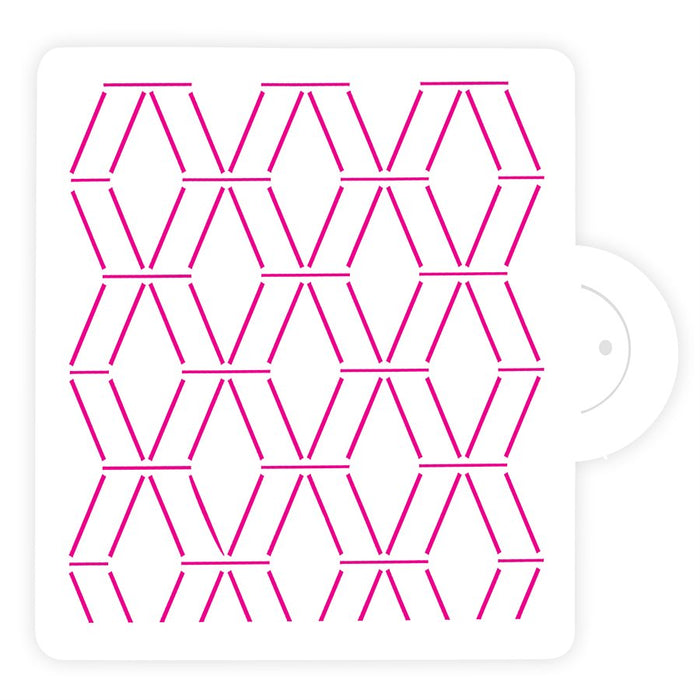 NY Cake Diamond Block cake stencil 11 3/4 x 9 3/4 inch geometric pattern
