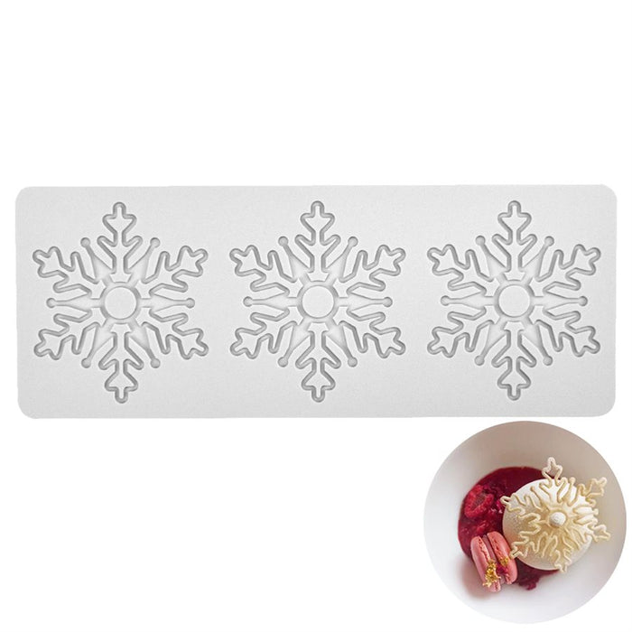 Diamond snowflake lace tuile silicone mold