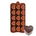 15-cavity divided heart silicone chocolate mold for making chocolates, candies and Valentine’s Day treats.