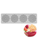Doily lace silicone mold for fondant, chocolate, tuile decorations, wedding cakes, cupcake toppers, pastry accents, and gourmet dessert decorating.