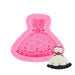 Dress silicone fondant mold for creating fashion cake decorations, princess cakes, bridal showers, chocolate and gum paste designs.