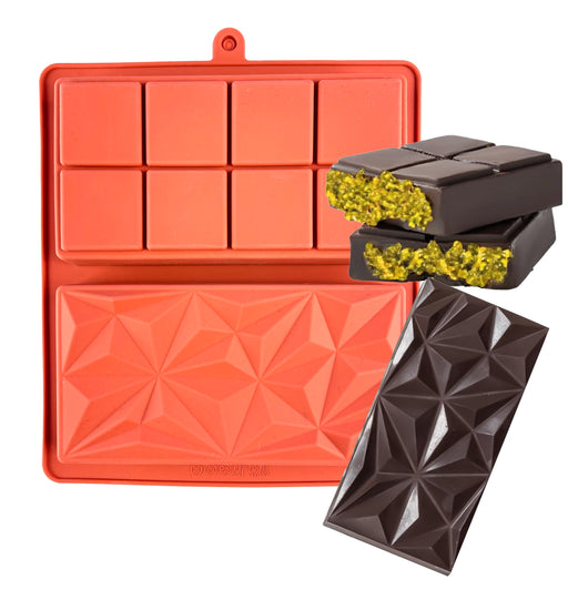 dubai chocolate mold cube diamond silicone chocolate mold