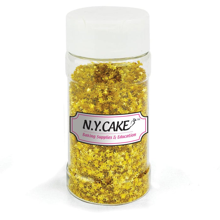 Edible Glitter Gold Stars - 20 Grams - NY Cake | Cake Decorating & Baking Supplies