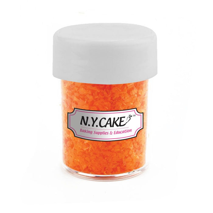 Edible Glitter Orange 1/4 Ounce - NY Cake | Cake Decorating & Baking Supplies