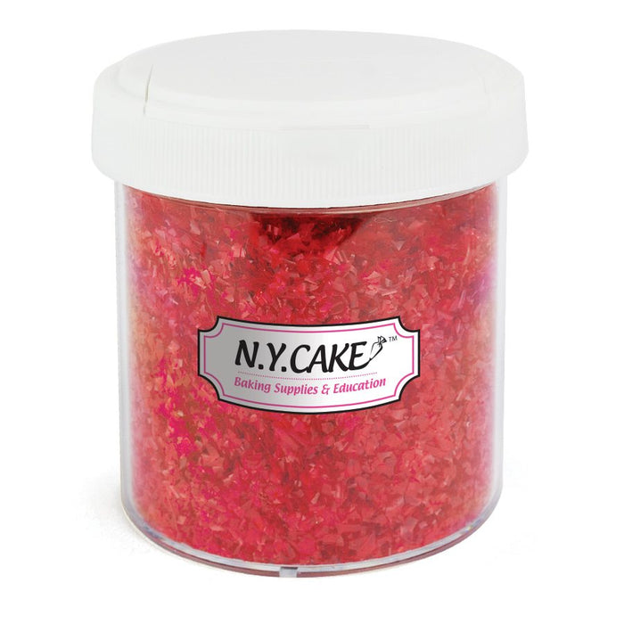 Red Edible Glitter 4 Ounces - NY Cake | Cake Decorating & Baking Supplies