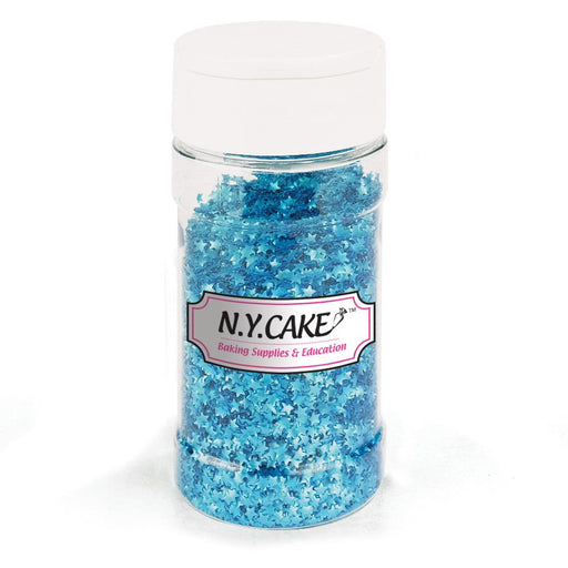 Edible Glitter Blue Stars - 20 Grams - NY Cake | Cake Decorating & Baking Supplies