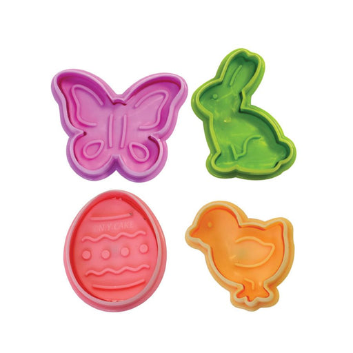 Easter fondant and pie cutter set of 4 with butterfly Easter egg baby chick and bunny rabbit