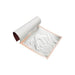 Roll of white paper with textured surface on a white background